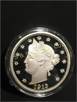 Liberty "V" Nickel  2 ozs. .999 silver with COA