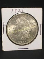 1921 P Morgan silver dollar