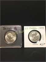 1979 & 1999 Susan B Anthony dollars