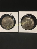 1776-1976 D Kennedy Bicentennial half dollars