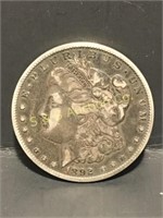 1892 O Morgan silver dollar