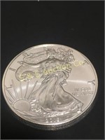 2019 Burnished American silver eagle coin  1 oz.