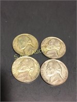 4 -1942- 1945 wartime Jefferson Nickels