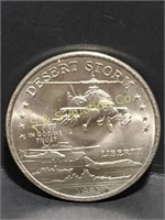 $5 desert storm  coin 1991