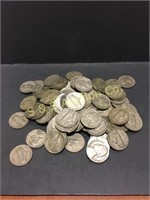 100 Jefferson war nickels  1 money