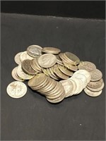 50 -Roosevelt dimes  all pre 1965