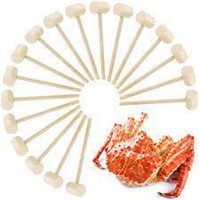 18 Pcs Wooden Crab/Seafood Mallets