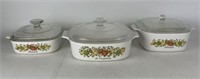 Corning Ware "Spice of Life" Lidded Casseroles