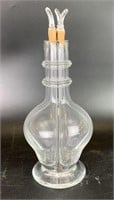 Clear Glass 4-Chamber Decanter