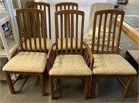 Bassett Furniture Oak Dining Slat Back Chairs