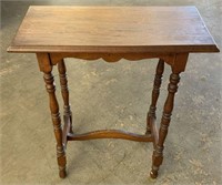 Vintage Side Table with Trestle Base