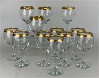 Gold Rimmed Wine Glasses