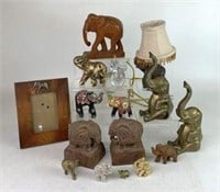 Elephant Bookends, Lamp, Décor & Figurines