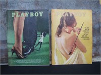 2 Vintage Playboys Magazines from 1965