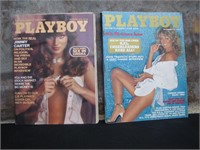 Vintage pair of Playboy magazines 1978 and 1976