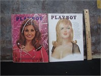 Pair of Vintage Play Boy Magazines 1968 & 1965