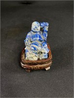 Blue Sodalite Carved Buddah Figure