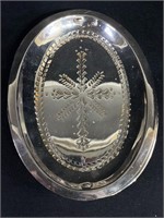 Silver Plate Oval Tray W/ Strainer Dish