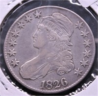 1826 BUST HALF DOLLAR  VF