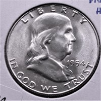 1954 S FRANKLIN HALF DOLLAR GEM