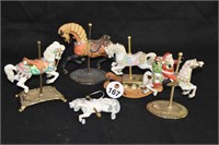 Lot: 5 Vintage Carousel Horses