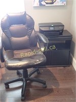 Office Chair and Printer Station