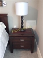 2 Night tables and 2 table Lamps