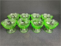 Green Depression Glass Goblets