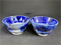 2 Small Flow Blue Bowls