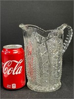 Pressed Crystal Glass Pitcher