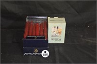 Candle Lot: Oneida Candle Sticks & Taper Candles