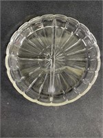 Divided Crystal Glass Dish