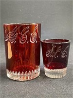 2 Ruby Red Glasses