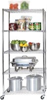 Seville Classics Steel Wire Shelving with Wheels