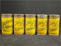 1900s A&P Spices Tins