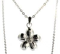 Diamond Accent Flower Pendant