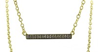 Genuine Diamond Accent Bar Pendant