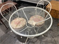 Glass Top Table w/ 2 Chairs