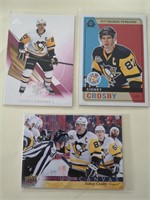 SIDNEY CROSBY 3 CARD LOT - ALL INSERTS!