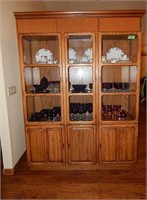 Modern Oak China Display Cabinet Large