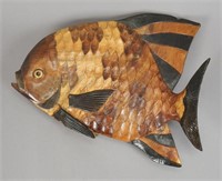 Large Decorative Wooden Hand Carved Fish