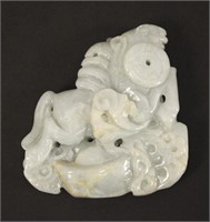 Hand Carved Asian Stone Pendant