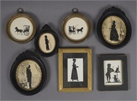 7 Framed Silhouette Photos - Martha Washington