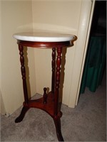 Marble Top Lamp Table or Plant Stand