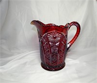 Indiana Carnival Glass Water Pitcher Heirloom Red