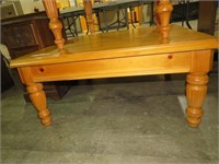 PINE 1 DRAWER CENTER COFFEE TABLE