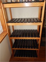 Nice wood storage rack shelf unit tall