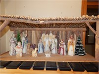 Vintage Fenton Glass Nativity Set Scarce