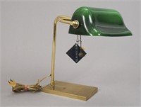 Remington Green Glass Desk Electric Desk Lamp