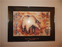 Framed Monica Stobie Bear Print